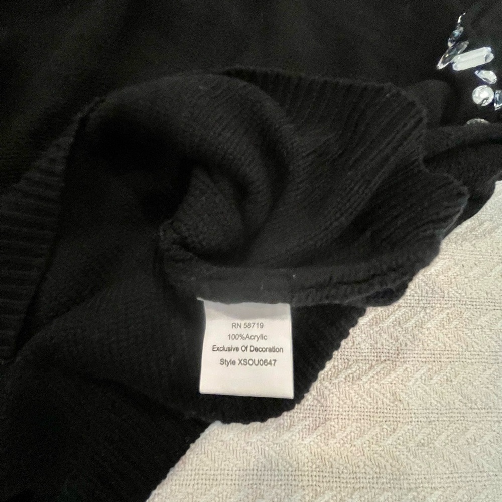 NY Collection Rhinestone Sweater Sz S - Picture 6 of 6